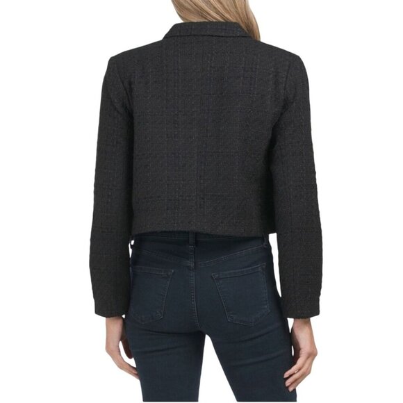 Rachel Zoe Black Boucle Cropped Jacket Size M - Picture 4 of 7